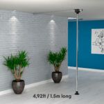 QUICK LOCK POLE CEILING MOUNT TRACK RAIL SYSTEM QUICK LOCK POLE CEILING MOUNT TRACK RAIL SYSTEM