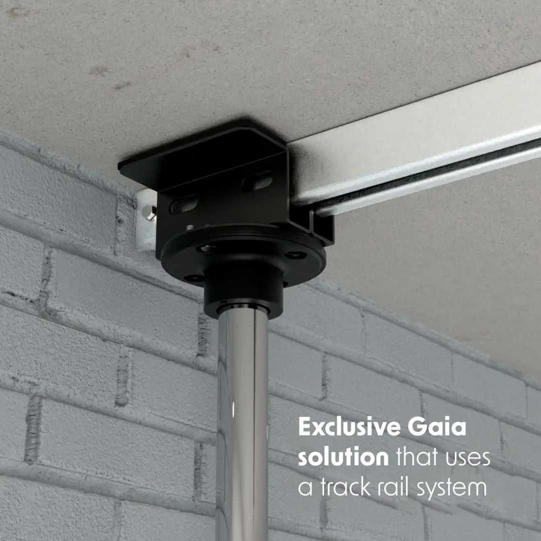 QUICK LOCK POLE CEILING MOUNT TRACK RAIL SYSTEM QUICK LOCK POLE CEILING MOUNT TRACK RAIL SYSTEM