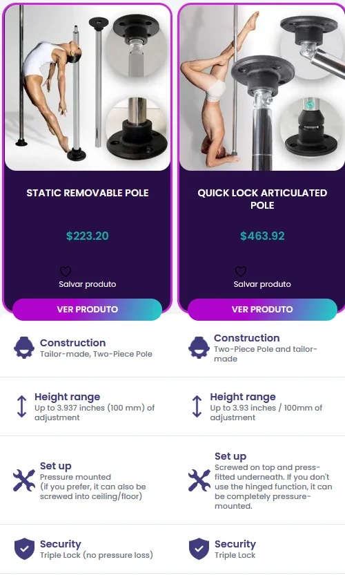 product comparison table