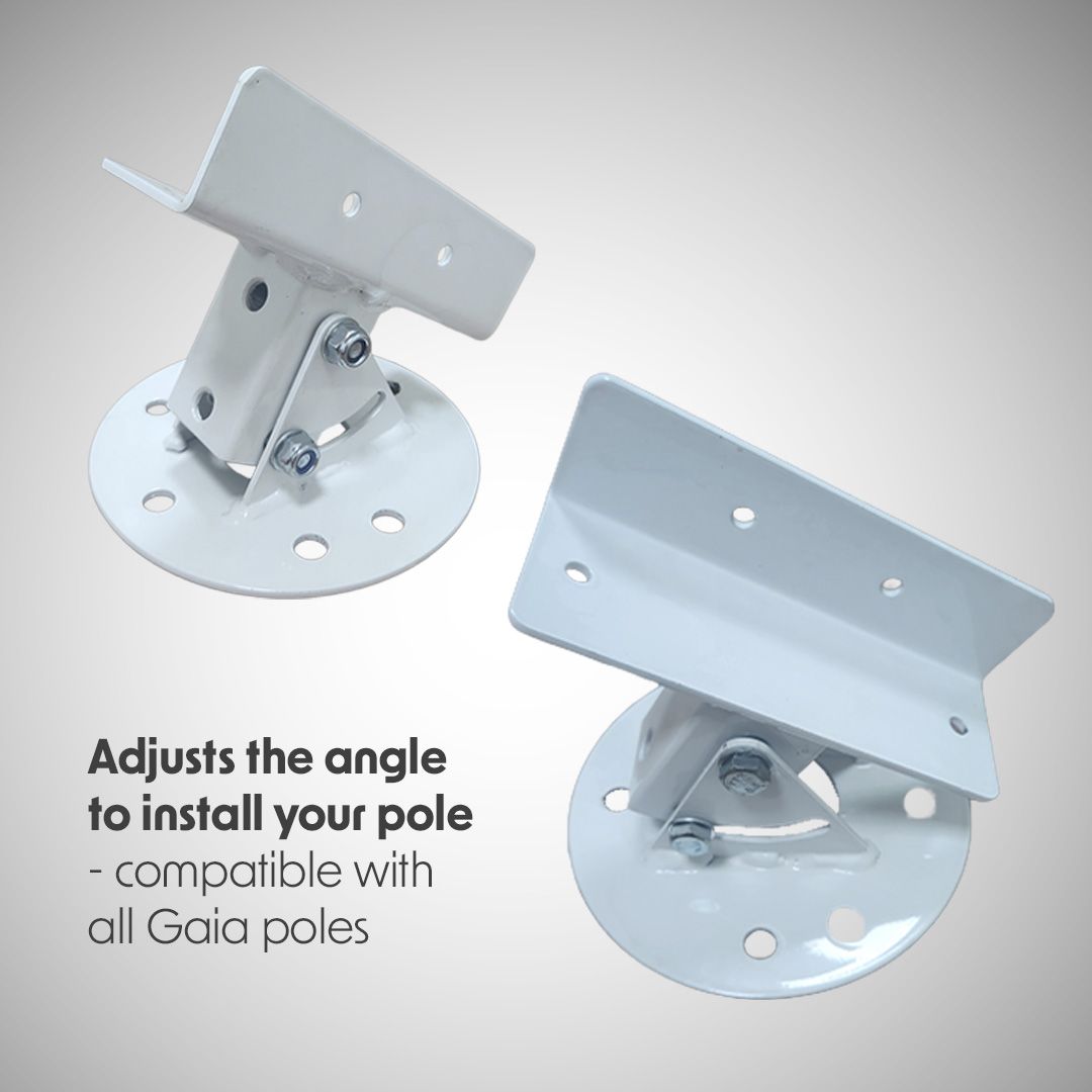 MOUNT SUPPORT FOR POLE ADJUSTABLE ANGLE